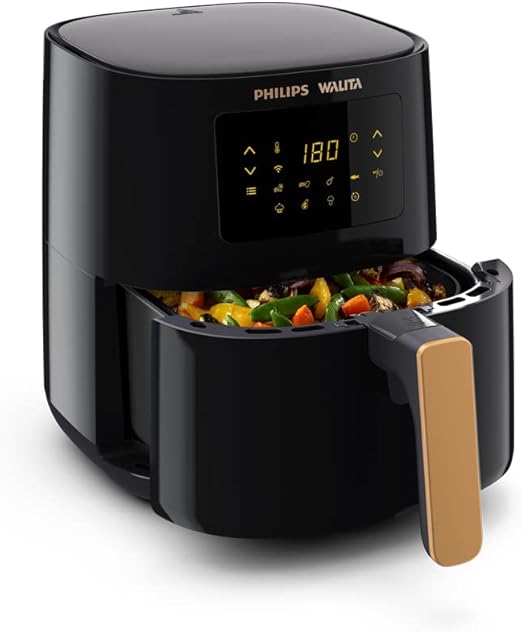 Philips Walita Preta Fritadeira Airfryer Essential XL Digital, 6.2L de capacidade, Garantia internacional de dois anos, 110V, 2000W (RI9270/90)