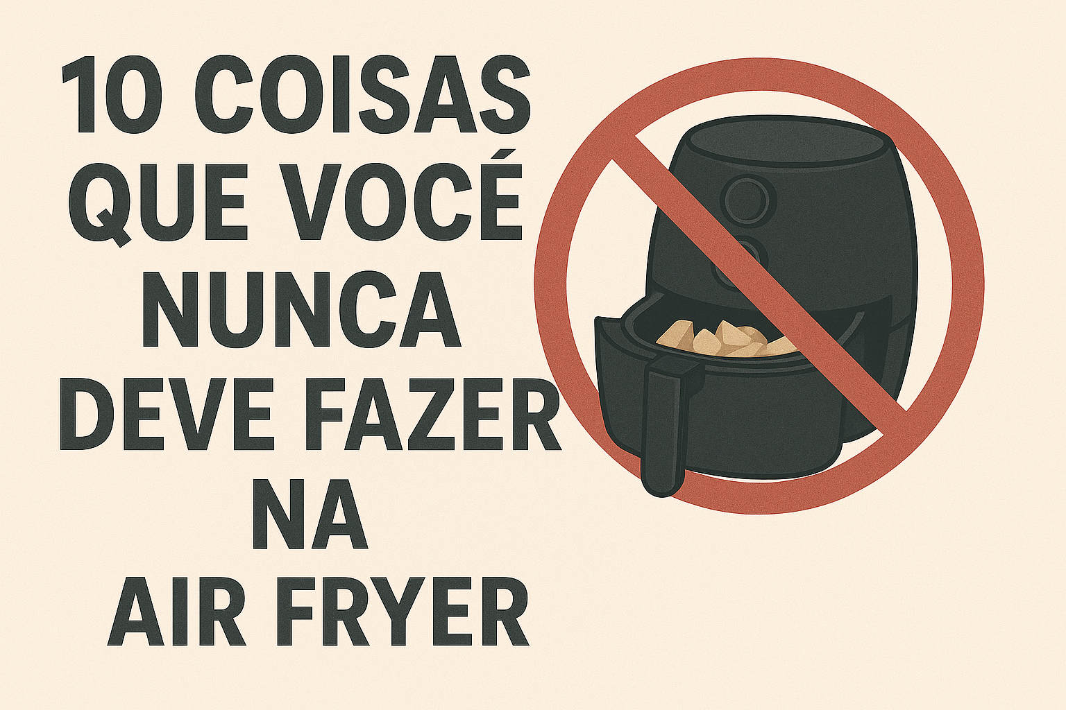 10  coisas que você nunca deve fazer na air fryer