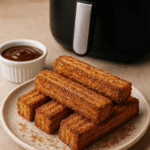 Churros de pão de forma: crocância, doçura e zero fritura com a Airfryer