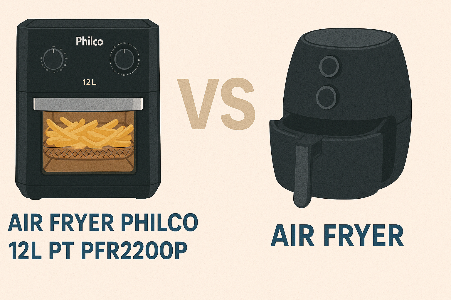 Descubra as vantagens da Air Fryer Philco 12L PT PFR2200P em comparação com modelos genéricos. Veja qual air fryer entrega mais economia, capacidade e eficiência para o seu dia a dia na cozinha.