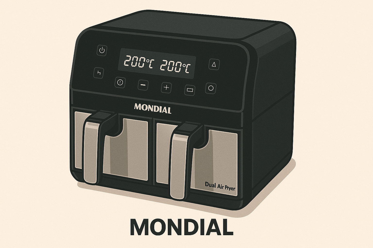 Tabela comparativa com modelos de Air Fryer mais recomendados em 2025, incluindo Philco, Mondial, Electrolux e Cadence.