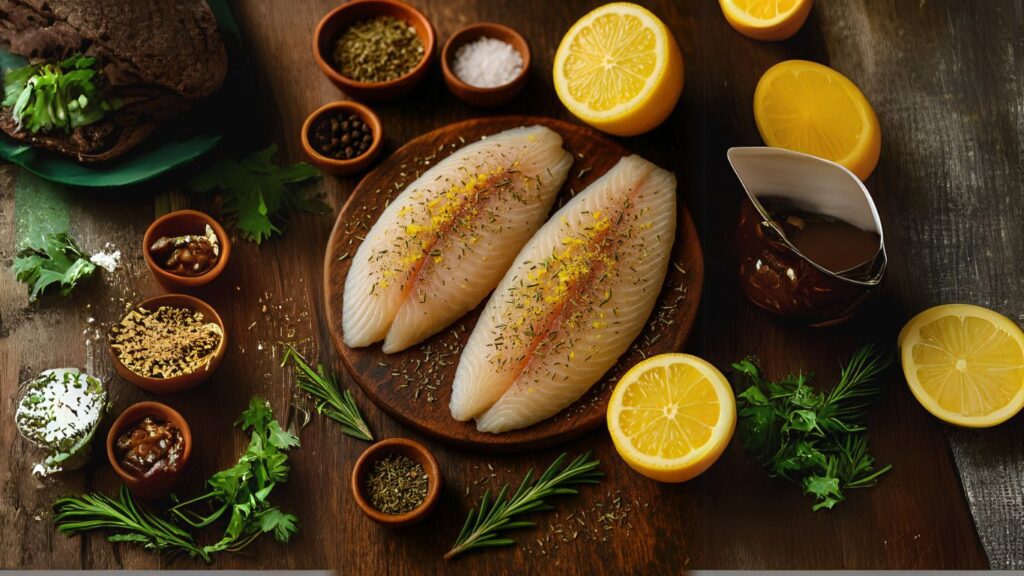 Filé de tilápia na Airfryer com limão siciliano, ervas e acabamento dourado